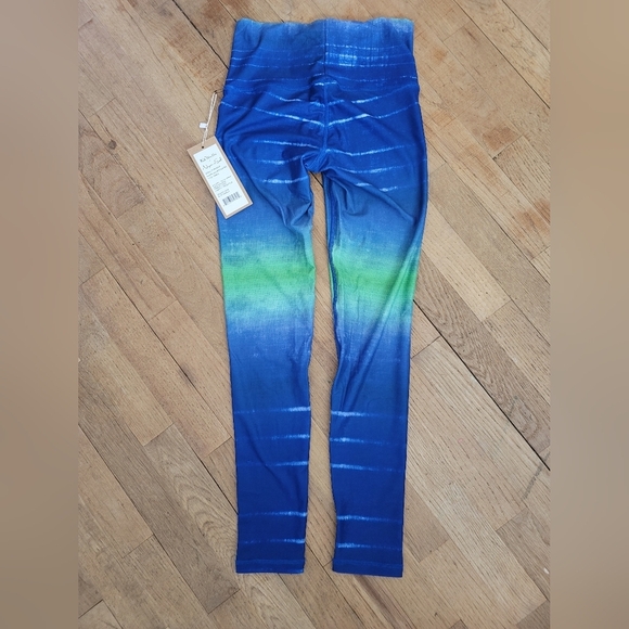 Niyama Sol, Ka'lectic, Blue and Green, Barefoot length Yoga Leggings - Picture 4 of 5